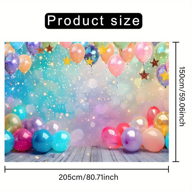 TEMU 1pc Fondo de poliéster para con y estrellas centelleantes - Decoración de fiesta para interior y exterior, fácil de instalar fondo de fotografía para decoración , y aniversarios