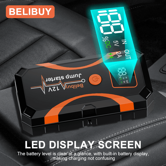 TEMU 8000w Jump Starter Car Jumpstarter Battery Booster Power Bank Fast Charger Portable Starter Jump Portable Lithium Battery Car Jump Starter