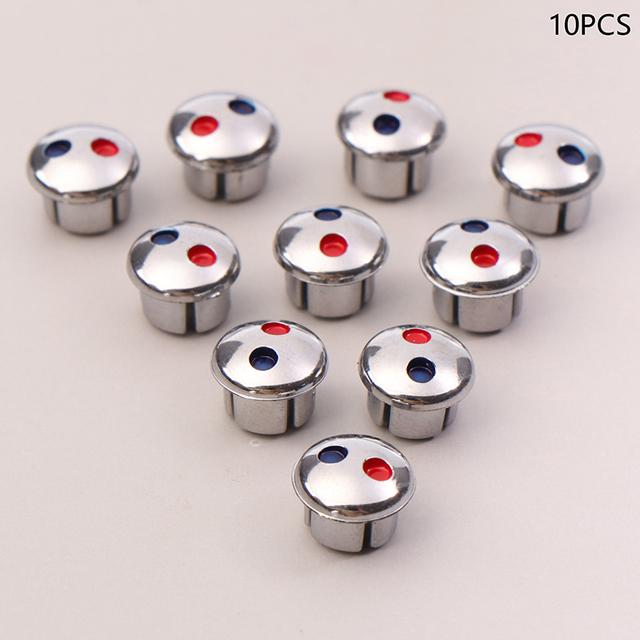 TEMU 10 db Forró Hideg Víz Jelző Piros Címke Díszítő Fedél Konyhai Fürdőszobai Csaptelep Jelölő Fogantyúkhoz