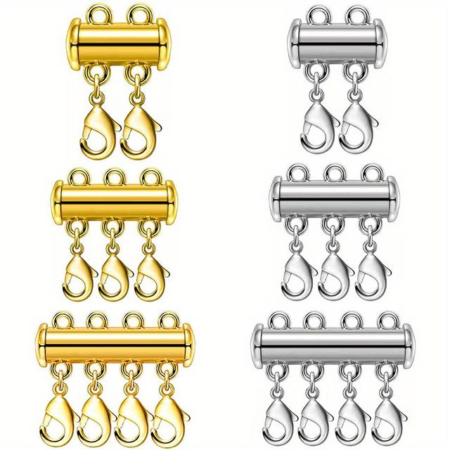TEMU 6pcs/ Conector Magnético de Cierre de Langosta para Collares y Pulseras, Accesorios de o Triple a Prueba de Color