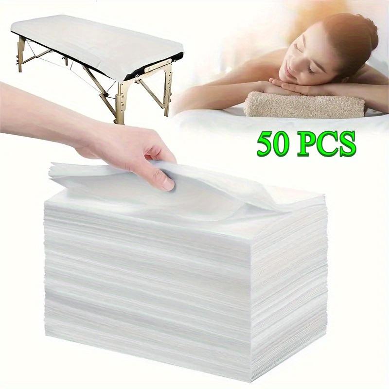 TEMU 50pcs Disposable Spa Bed Sheets, Massage Table Sheet Protector, Breathable Non Woven Fabric Bed Cover Blanket, For Massage Therapy, , Tattoo, Hotels, Esthetician, Oil-proof, Not Waterproof