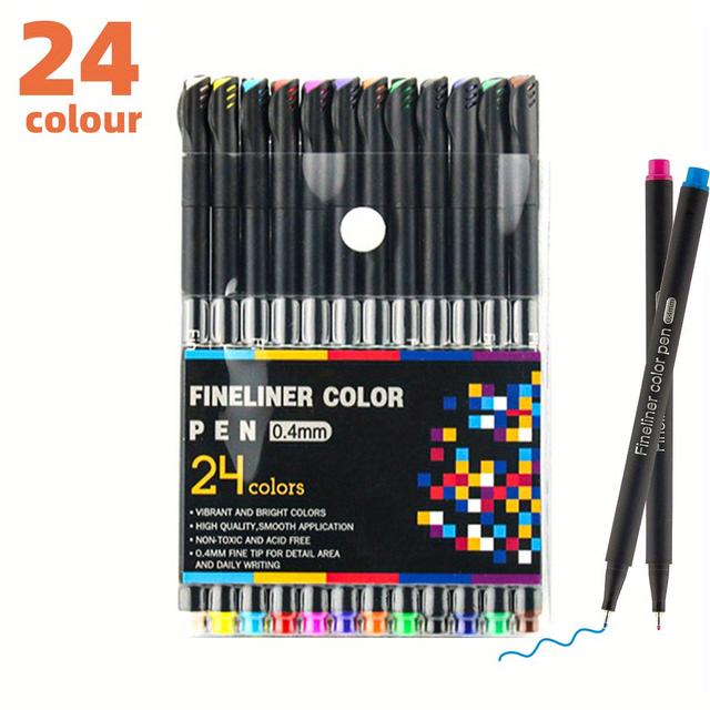 TEMU 100/60/48/36/24/12 piezas de Bolígrafos Coloridos con Punta 0.4mm - Ideales para Escritura, Dibujo, Colorear y Proyectos Artísticos, Diseños Vibrantes - Regalos para Oficina y Escuela