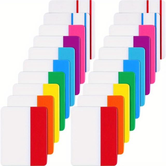 TEMU 400pcs 2-inch Sticky Index Tabs, & Repositionable Page Markers In 10 Colors - Ideal For Organizing Files, Books & Notes