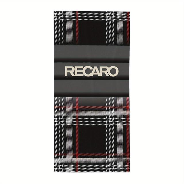 TEMU 1 Toalla de Baño de Poliéster con Diseño Recaro - Estampado Artístico a Cuadros y , Toalla Rectangular Duradera y Absorbente para Verano, Piscina, Ducha o Baño, Secado Rápido