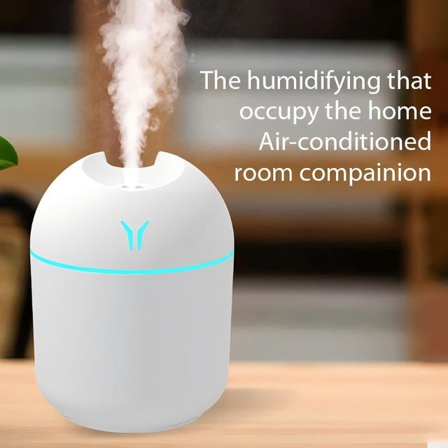 TEMU 1pc Usb Colorful Humidifier Cute Aroma Diffuser With Night Light And For Home, Car, And Plants - And Room