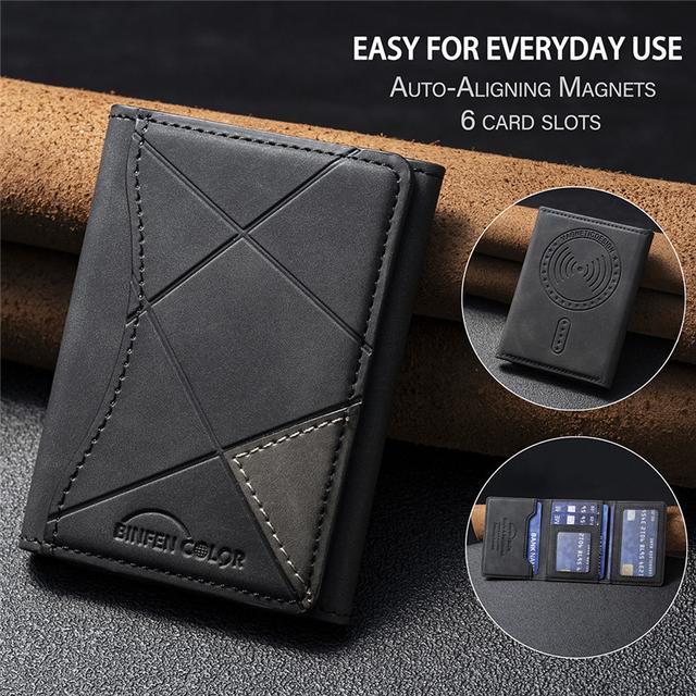 TEMU A Sleek And Functional Wallet Case For Phones That Features A Kickstand And Magnetic Faux Leather Design, Perfect For Daily Use