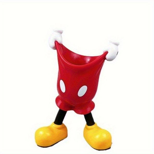 TEMU [] 1pc Pants, Mickey Pen Holder, Mickey Pants, Makeup Brush, Storage Box, Pen Holder, Bathroom Toothbrush Cup, Office Desktop Decoration Ornament Perfect Gift For Everyday Use