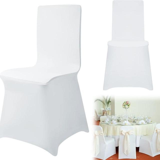 TEMU Ensembles de housses de chaise blanches universelles Housses de chaise extensibles Housses de chaise pour fêtes, et décorations de célébrations