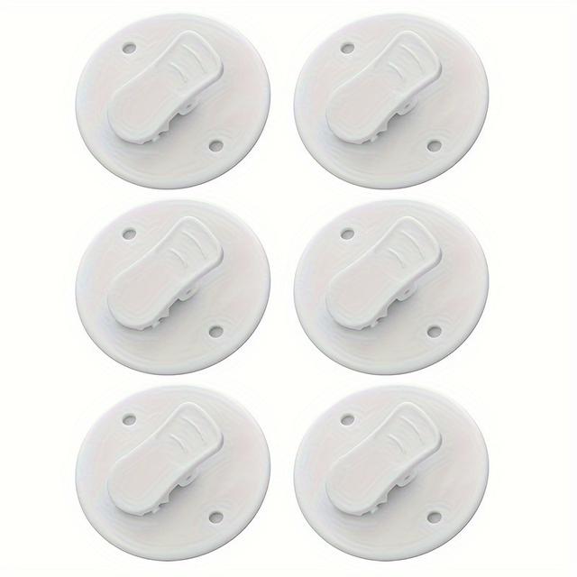 TEMU 6 1 Shower Curtain Clip, Shower Room Curtain Wind Splash Shield, Adhesive Type Windproof Splash Plate Holder, Household Bathroom Curtain Weight Clip