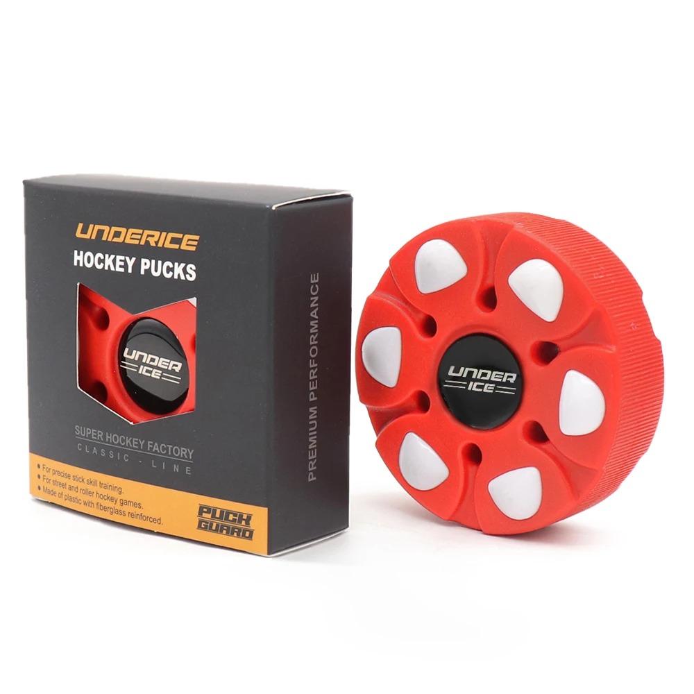 TEMU Hockey Training Ball With Textured Surface Control - Practice Puck For Ice & Field, Multi-colour Design (1-pack)