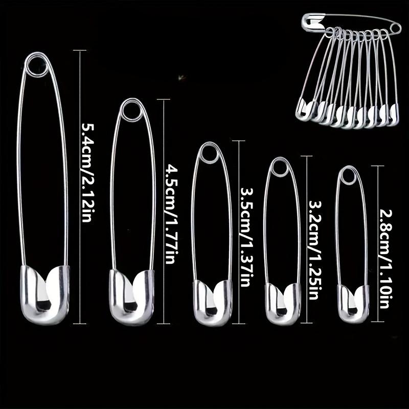 TEMU 20 Heavy-duty Safety Pins In 5 Sizes - Ideal For Clothing Labels, Waist Ties, Sewing, Crafts, And Fabric Clips - Secure Fastening Clips