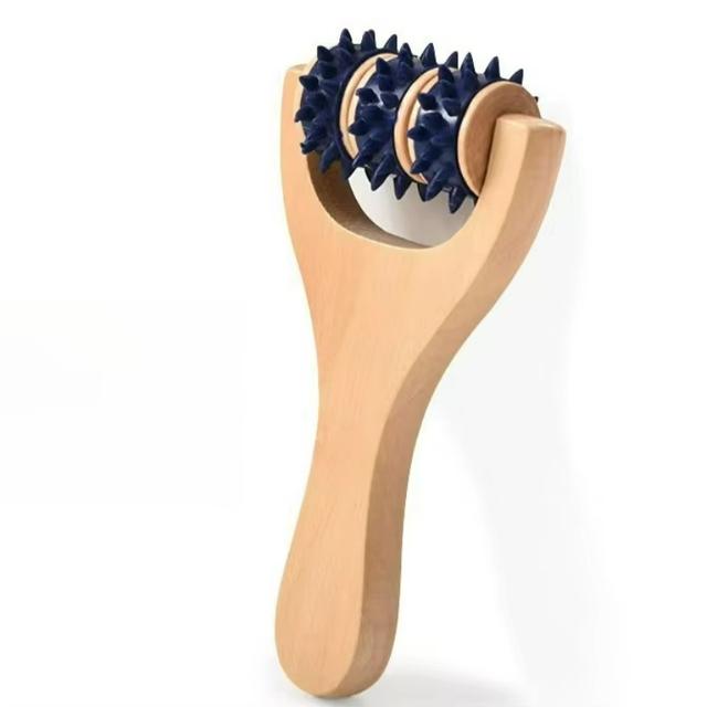 TEMU Wooden Massage Roller Set | Handheld Body & Foot Massager For Neck Back Legs | Muscle Tool For Use