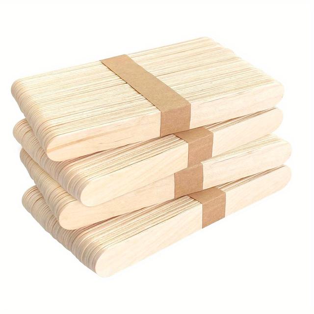 TEMU 500pcs Craft Sticks, Sticks, Lolly Sticks For Crafts 6 Inch, Ideal For Homeschool Diy Arts And Crafts, Waxing Supplies, Classroom Art Supplies