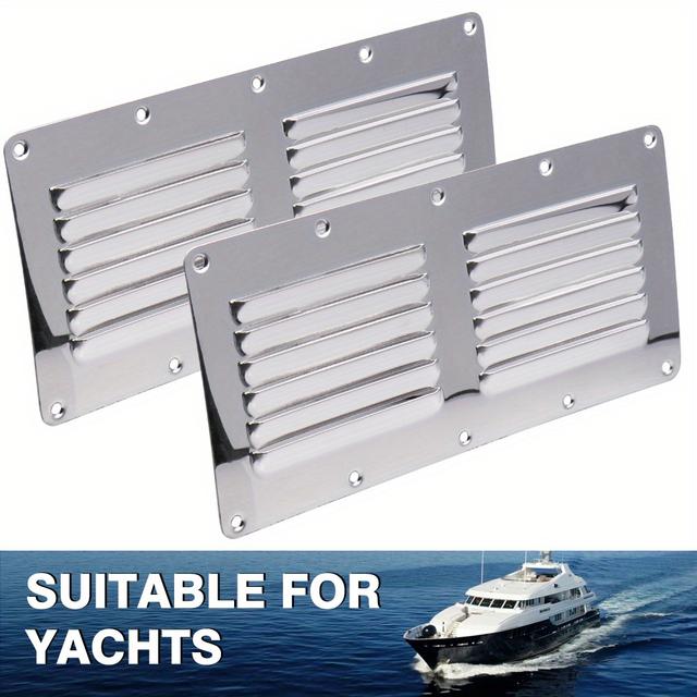 TEMU 2pcs, Stainless Steel Venting Panel For Grill Accessory, Suitable For Yachts,