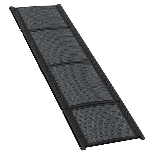 TEMU Összecsukható kutyarámpa, kutyalépcső autóba 157 cm, csomagtérrámpa kutyáknak autókhoz, teherautókhoz és SUV-okhoz, akár 110 kg-ig, könnyű, , csúszásmentes, fekete