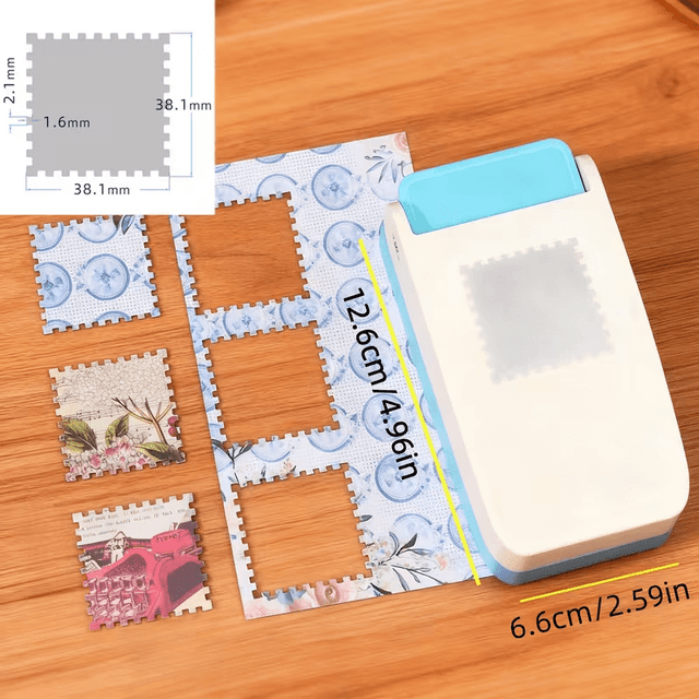 TEMU Cortador de borde decorativo rectangular XL - Cortador de estampado grande y resistente para álbumes de recortes y de tarjetas con base | Herramienta de manualidades de color