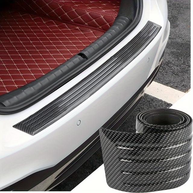 TEMU 90 cm/35,43 Zoll Carbonfaser-Gummischwellenschutz für SUV Pickup – Kratzschutz Kofferraumstoßfänger, 1 Stück, Türschwellenschutzleiste