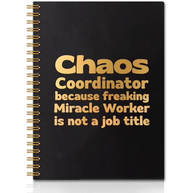 TEMU . - Notizbuch mit Witzigem Zitat, 5.5x8.3 Zoll, 50 Seiten, Premium Goldene Spiralbindung Hardcover, Büro- & Schulbedarf, Ideales Geschenk für Freunde