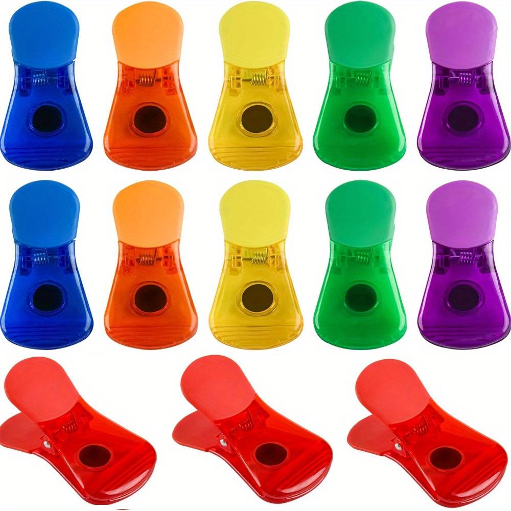 TEMU Set Of 13 Food Bag Sealing Clips, Colorful Magnetic Clips For The Refrigerator, Ideal For Home Kitchen Organization, Mini