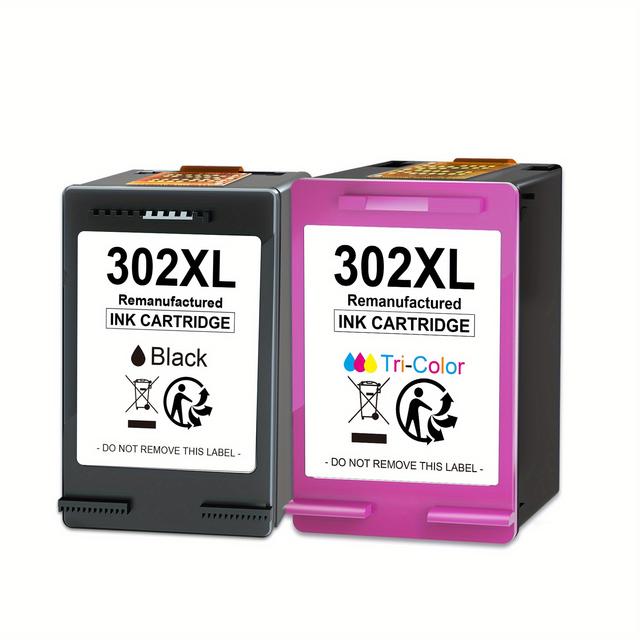 TEMU Cartouche de compatible HP 302XL HP 302 XL pour imprimante HP 1110, 2130 3630 3636 3639, 3830 3831 3833, 4520 4525 4527 4650 4652 4655 5230, 4520 4525.