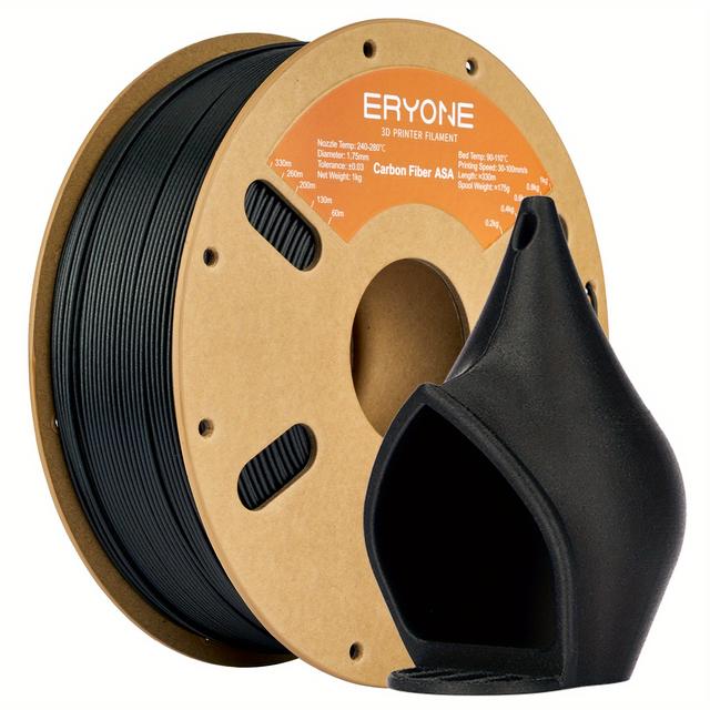 TEMU ERYONE 1kg ASA - Filament en Fibre de pour , Diamètre 1,75mm +/- 0,03mm, 1kg (2,2LBS)/Bobine