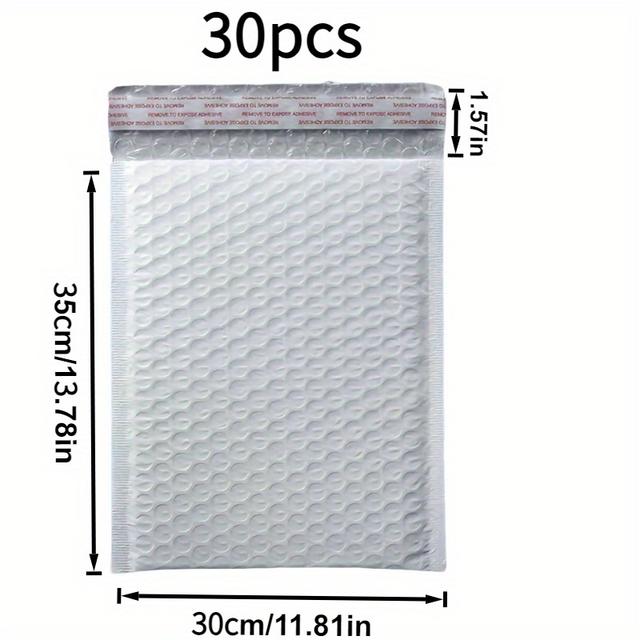 TEMU 30個のメーラーバッグ - 防水自己密封の発送用封筒、衣類、化粧品、や小売用途のための厚いポリエチレン保護包装、衣類保護、耐久性のある包装