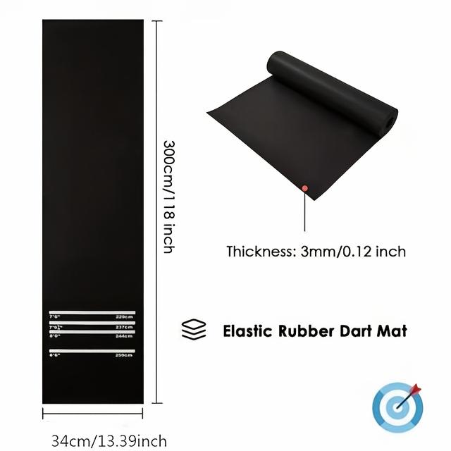 TEMU A Dart Mat Suitable For Steel-tip And Soft-tip Darts, Marked With 4 Throwing Distances, Measuring 300 X , Perfect For Bars, Homes, Clubs, Games, And Entertainment