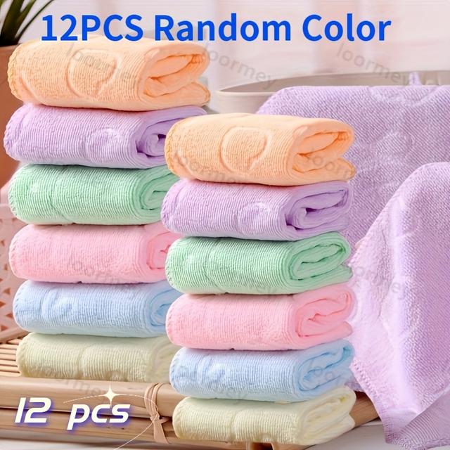 TEMU 【12枚セット】マルチカラー 洗えるクリーニングクロス。食器洗いやガラス面のクリーニングに最適。家庭、キッチン、バスルームでの使用に最適。テーブルクロスなどの掃除にも。