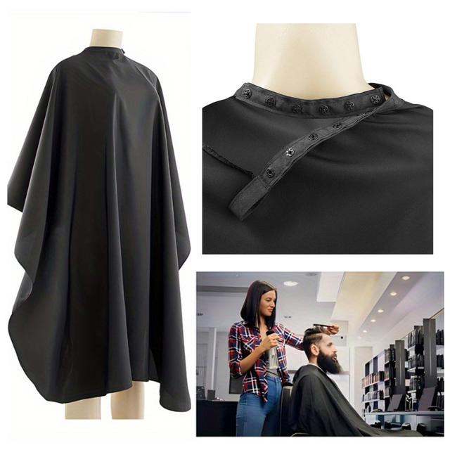 TEMU 1pc Adult Hairdressing Cape, Salon Cloak, Adjustable Snap Closures, Plus-size Design For Haircut & Styling