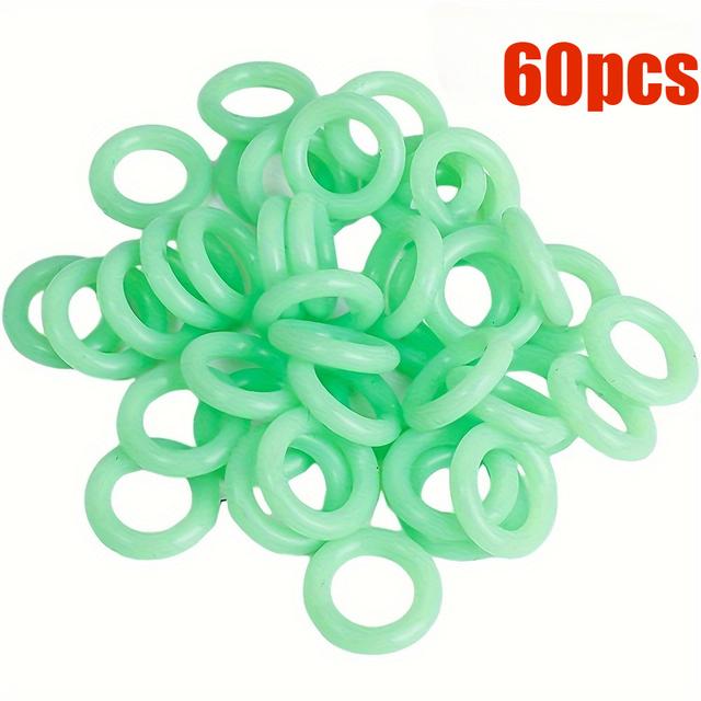 TEMU 60pcs Tent , Luminous Tent Peg Ring, Night Camping Safety Mark Ring For Tent Stakes Pegs, Camping Additions