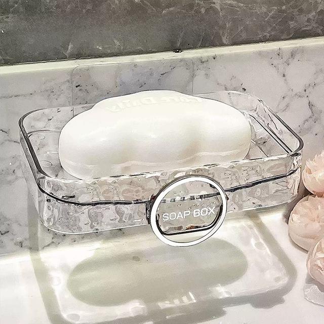 TEMU ที่วางสบู่ติดผนังแบบมีตัวดูดสำหรับห้องน้ำ ออกแบบมาเพื่อความทนทานต่อความชื้น ไม่ต้องเจาะ