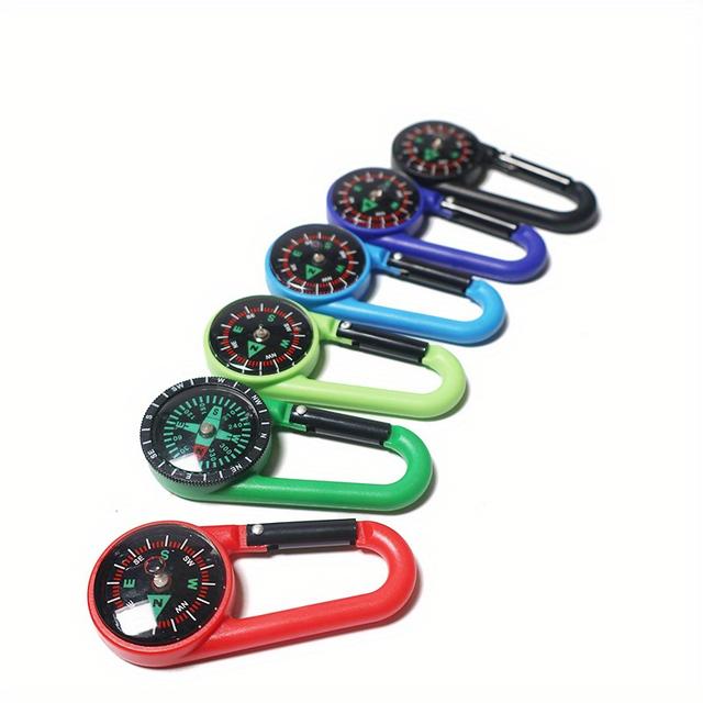 TEMU Juego de 8 brújulas pequeñas y coloridas para llavero, de bolsillo mini al por mayor, para senderismo, camping y fiestas