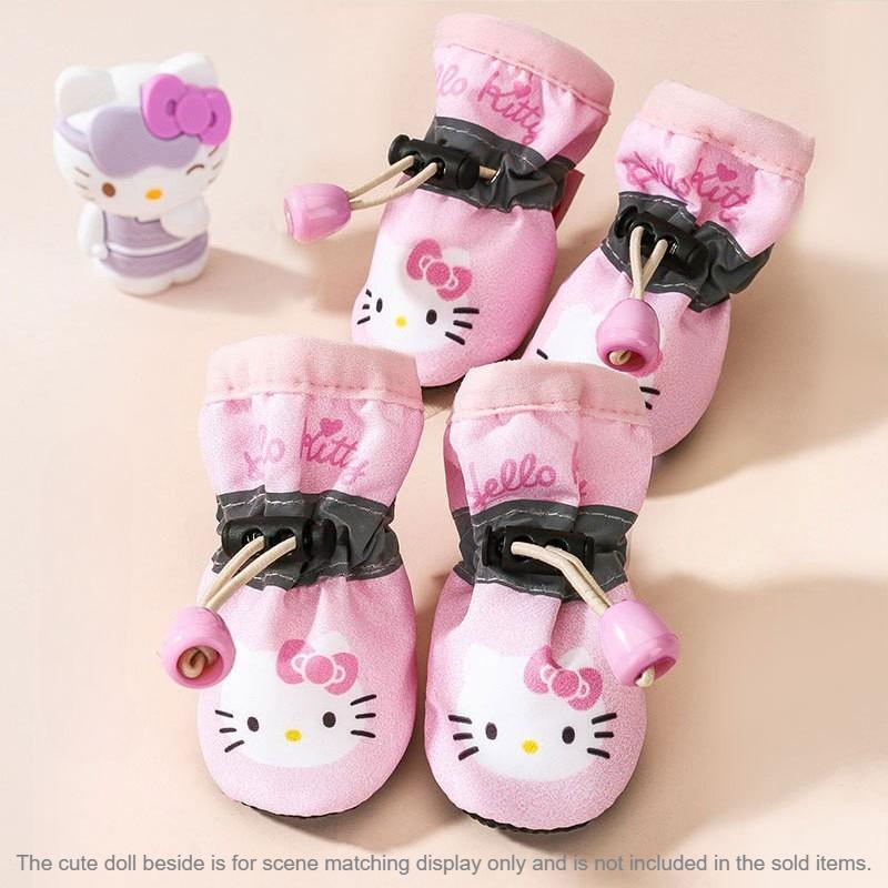 TEMU Officially Licensed Covers - 4pcs Soft-sole Shoes For Small Dogs/ Cats, 7.7-11 Lb Fit, , Nighttime Reflective Strips, Anti-slip Wear-resistant, Pet Owner Essential