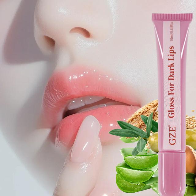 TEMU GZE Lábios para Lábios Escuros: Ideal para , Lábios ou Irregulares – Revive a Aparência Natural & com Gloss Labial Nude, Rosa & , Fórmula Hidratante & Não Pegajosa 10Ml