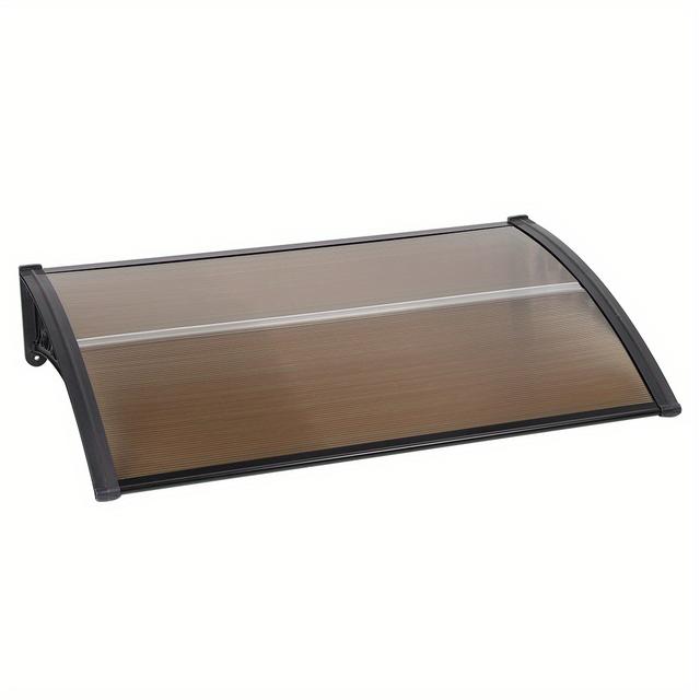 TEMU Brown Awnings For Windows And Doors, Canopies For Windows And Doors, Versatile Roofing, Gray , And Care For, Measuring 60cm By 100cm