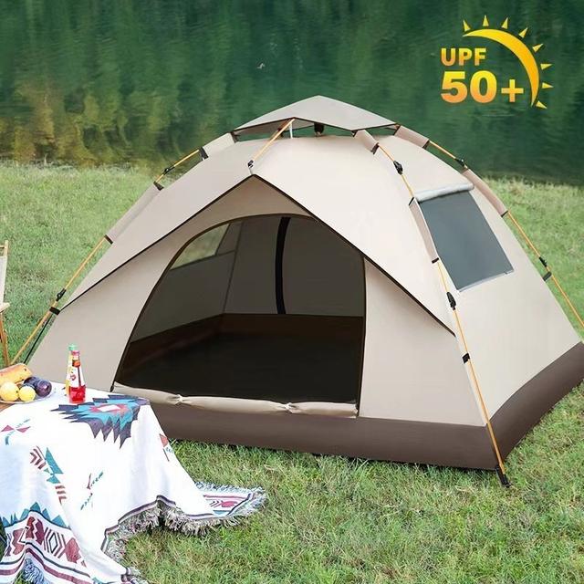 TEMU 1 Set Of Tents With Automatic Opening Design For 2-3 People, Equipped With 2 Mesh Windows And A Dome Structure To Prevent . Camping Tent