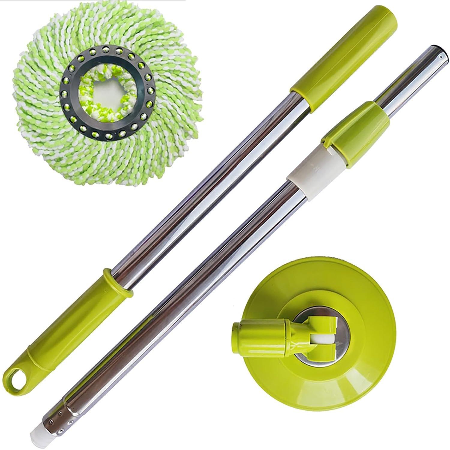 TEMU 4pcs Spin Mop Replacement Mop Handle, 47.6-inch Rotating Telescopic Replacement Mop Stick With Reinforced Plastic Disc For Spin Mop Bucket Cleaning System