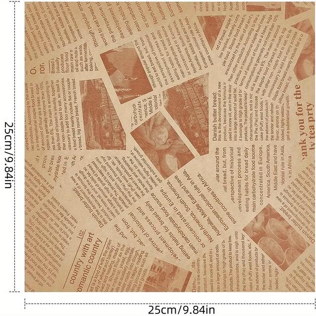 TEMU 200 Sheets Of Food-grade Wax Paper, Paper For Sandwiches, Picnic Basket Paper, And Grease-resistant Wrapping Paper