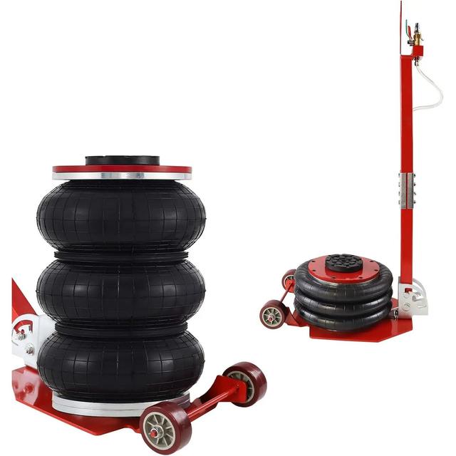 TEMU Portable Trolley Jack Pneumatic Car Jack 3t Inflatable Car Jack With Adjustable Handle, Compressed Air Jack For Car