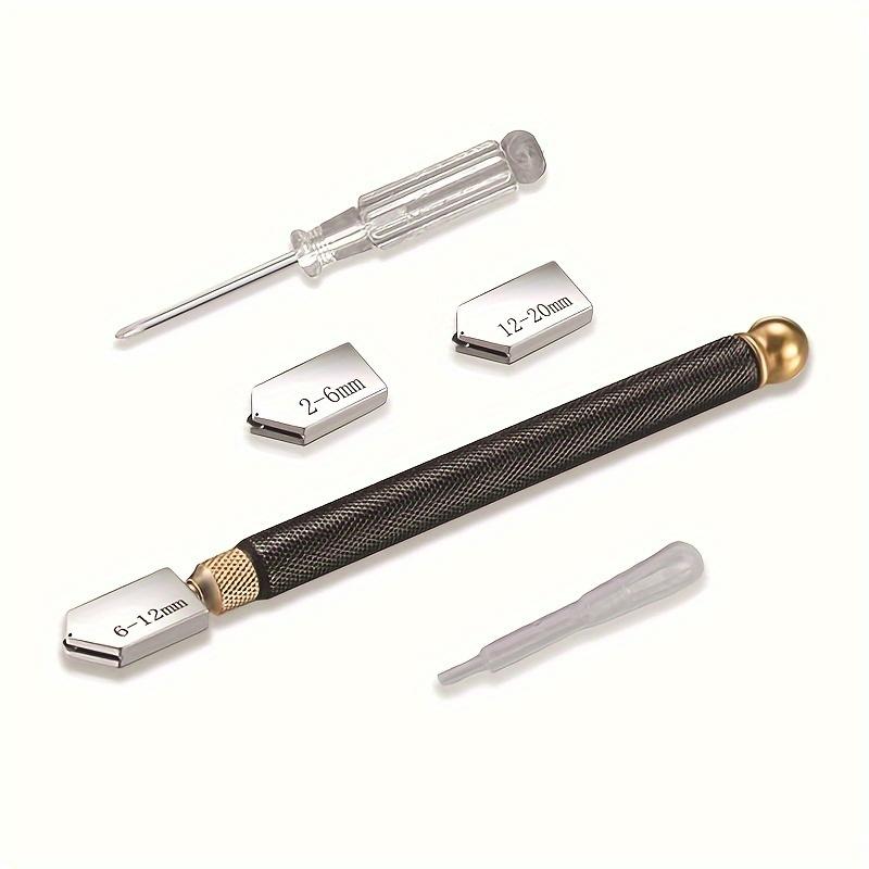 TEMU Glass Cutter Set Multifunctional Marble Tile Roller Cutter Head Black Diamond 5pcs Set