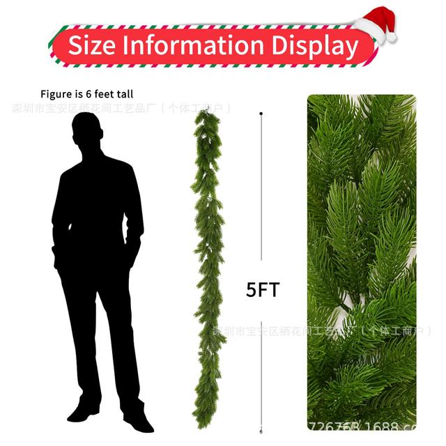 TEMU A 180cm Artificial Needle Vine For Indoor And Decoration, Suitable For Door Frames And Festive Party Scene Arrangements And Summer