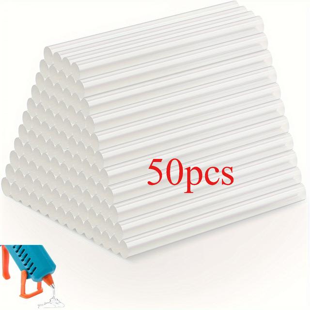 TEMU Набір з 50 клейових стіків з високою адгезією, що підходять для ювелірних виробів, скла, силікону та клейових смужок