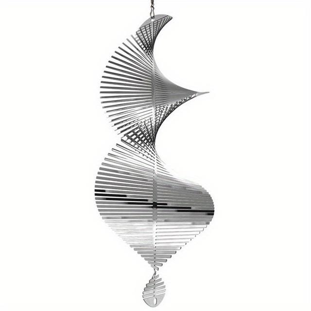 TEMU 3d Wind Chimes Metal Helix Spinners Outdoor Garden Yard Hanging Decor Ornament