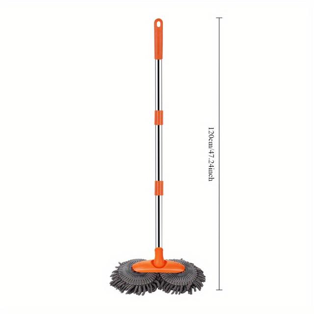 TEMU Reinigungsset mit Mikrofaser-Waschbürste, Mopp, Wischhandtuch, Schwamm und einem Staubwedel mit langem Griff und Chenille-Doppelbürstenkopf