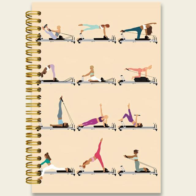 TEMU A5 Pilates Spiral Notebook, Suitable For Writing, Work, Office Use, Or As A Gift For , 5.5 X 8.3 Inches, Including Page Thick Cover Design