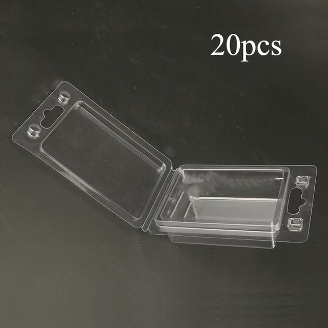 TEMU 20 transparente Kunststoff-Clip-Verpackungsboxen, faltbare Vakuumverpackung, geeignet für die Verpackung verschiedener Teile Hardware