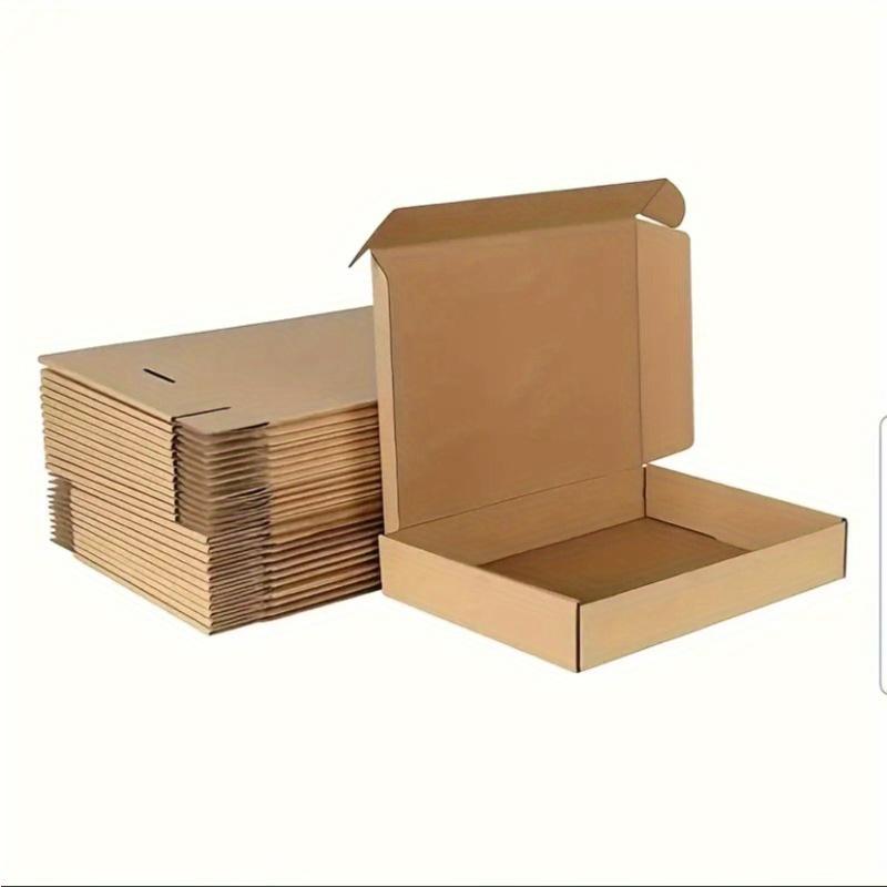 TEMU 10pcs X 8.66 X 1.97 Inches Corrugated Cardboard Boxes, For Commercial Packaging, Gifts, Clothing, Documents, Large Size Packaging Boxes