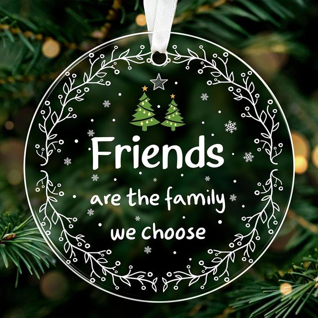TEMU 2d Flat Acrylic Friendship Christmas Ornament - Best Friend Christmas Ornament, Best Friend Ornament - Christmas Ornament For , - Forever Ornament 2024 - Acrylic Christmas Ornament