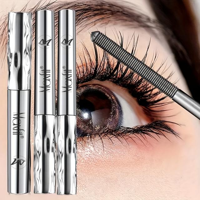 TEMU 3-pack Waterproof Mascara Suitable For Sensitive Eyes & Lashes - 24 Volume & Lengthening Formula, Plant-based, , Waterproof For Swimming, Daily Use - For Light Beige Types & Sensitive Eyelids