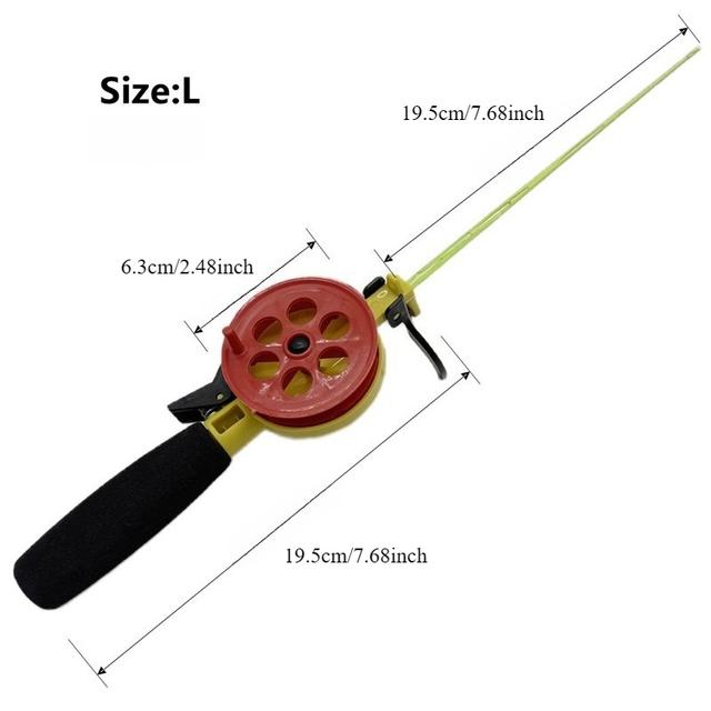 TEMU Цільний зимовий вудилище, компактне морське вудилище, розроблене для лову на льоді